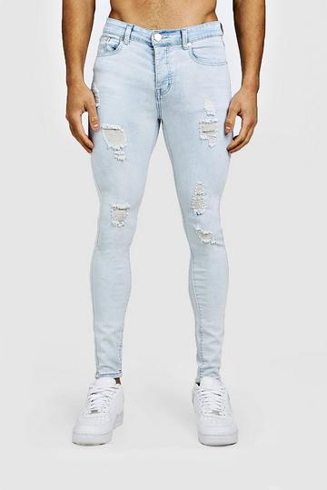 Super Skinny Jeans With Distressing ice