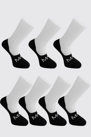 MAN Dash Invisible 7 Pack Socks black