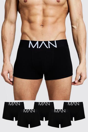 Black 5 Pack MAN Trunks