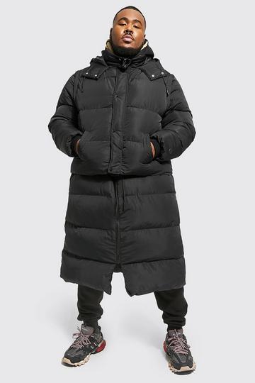Black Plus 4-in-1 Longline Puffer