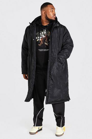Black Plus Clean Utility Longline Parka