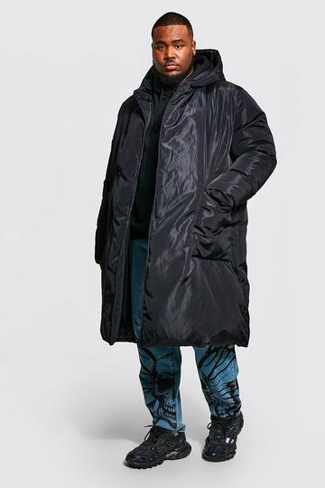 Black Plus Cocoon Padded Longline Parka