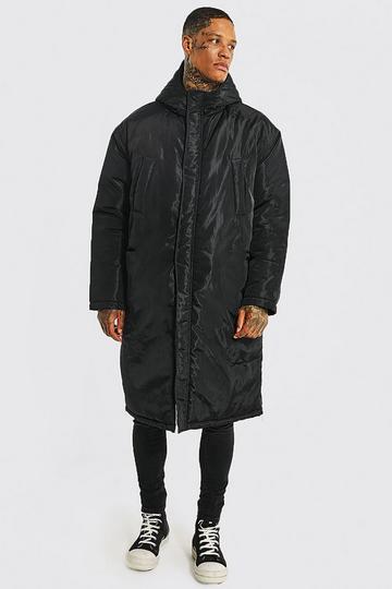 Black Clean Utility Parka