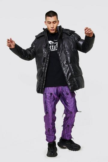 Black Padded Mid Puffer
