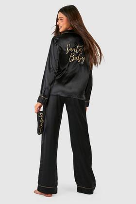 Hotel Luxe Satin Bralette Shirt & Pants Set