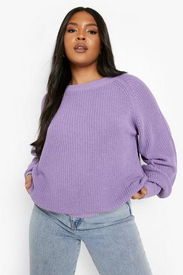 Purple Plus Recycled Cropped Jumper