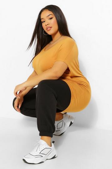 Plus Recycled Oversized T-Shirt mustard