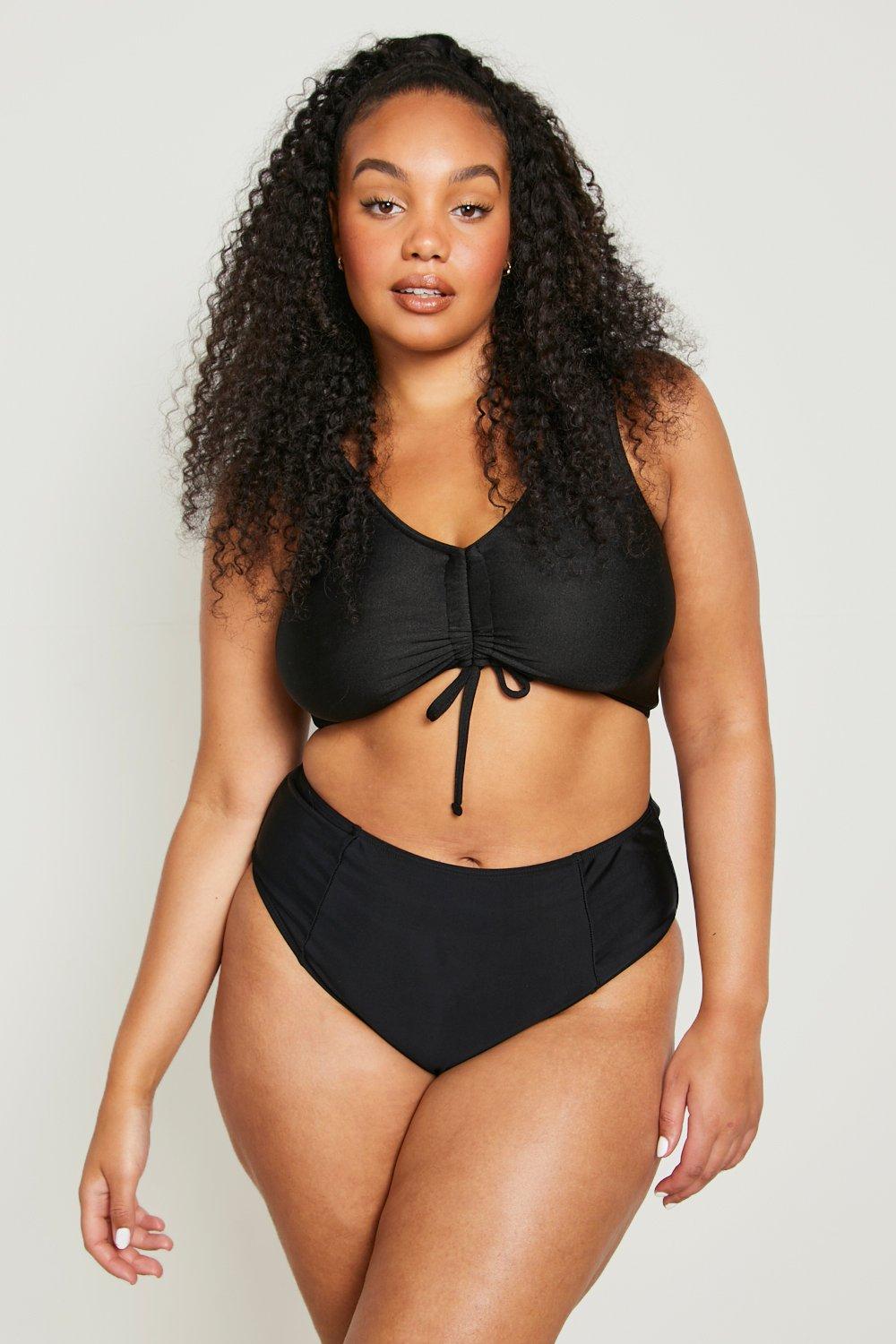 High waisted cheeky bikini clearance plus size