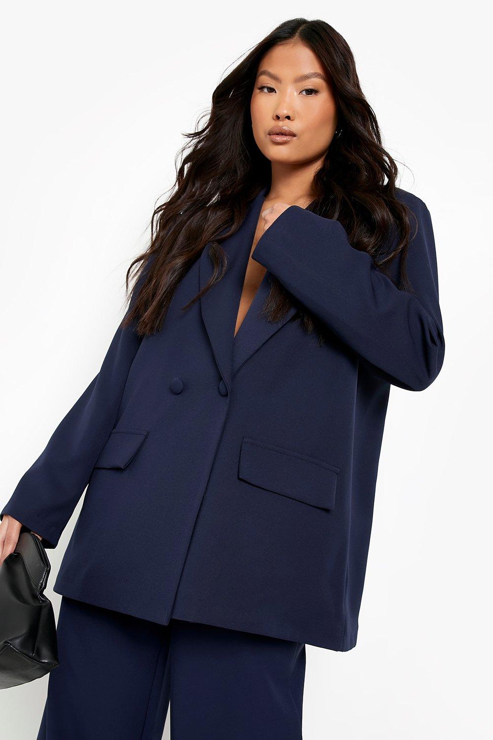 woman's navy blazer