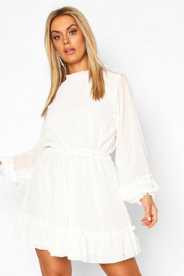 High neck mesh dress | boohoo UK