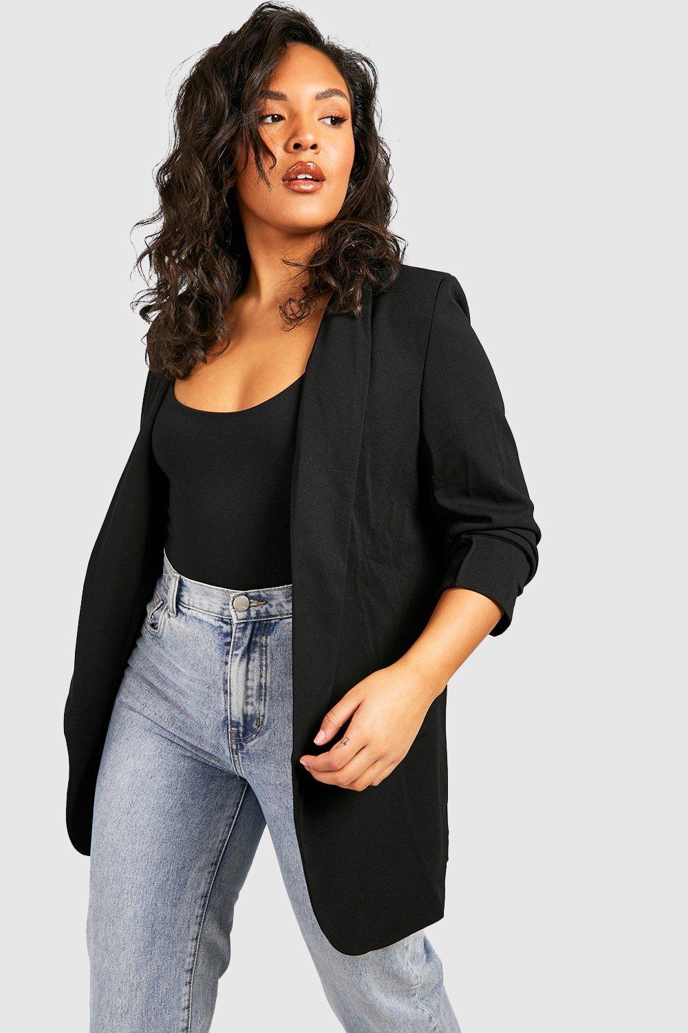 Plus size jackets on sale boohoo