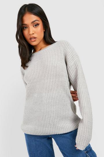 Petite Oversized Jumper grey