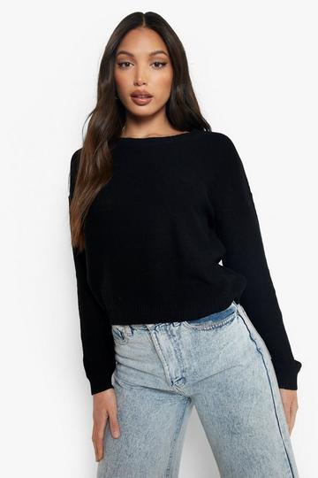 Tall Basic Recycled Jumper black