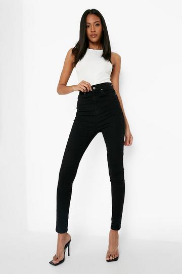 Black Tall 36" Leg High Waist Skinny Jean