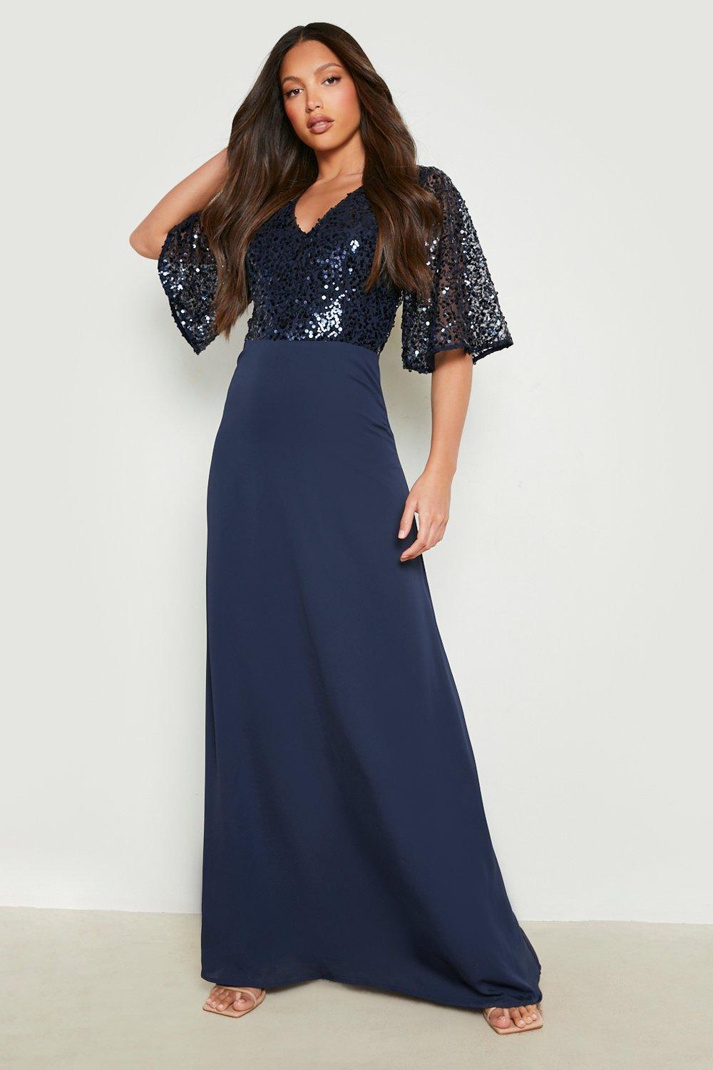 royal blue bridesmaid dresses boohoo