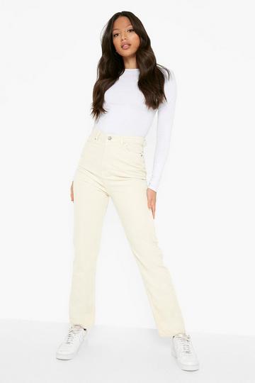 Beige Tall High Rise Mom Jeans