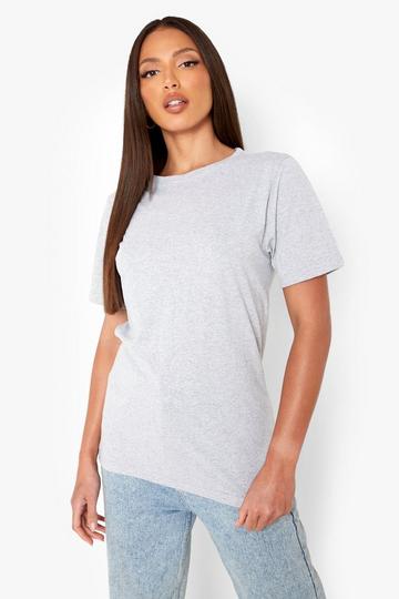 Tall Basic Round Neck Cotton T-Shirt grey