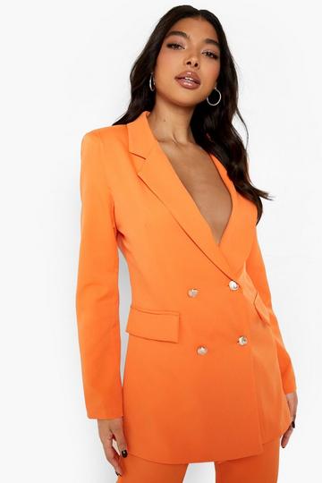 Orange Tall Button Detail Tailored Blazer