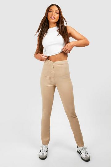Stone Beige Tall Woven Trousers