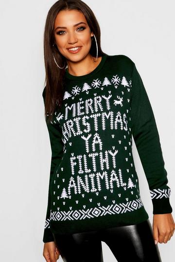 Tall Filthy Animal Christmas Sweater bottle