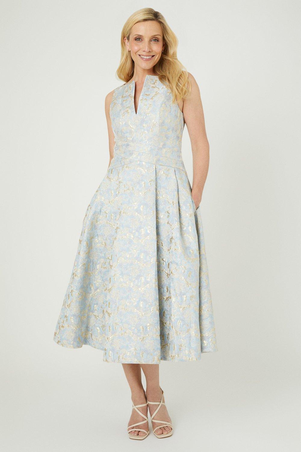 Dresses | Cross Front Jacquard Dress | Coast